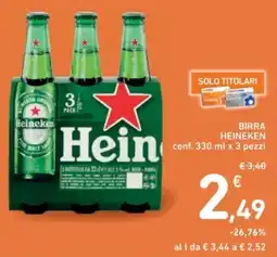 Spazio Conad Birra heineken conf. pezzi offerta