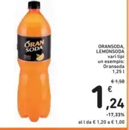 Oransoda, lemonsoda vari tipi