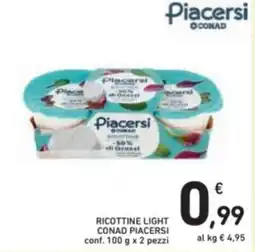 Spazio Conad Ricottine light conad piacersi offerta