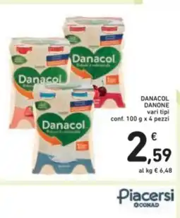 Spazio Conad Danacol danone vari tipi conf. pezzi offerta