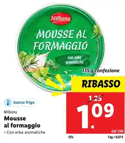 Lidl Milbona Mousse al formaggio offerta