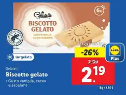 Lidl Gelatelli Biscotto gelato offerta