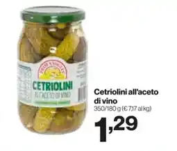 In'S Mercato Cetriolini all'aceto di vino offerta