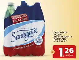 Extra Supermercati Santagata acqua effervescente naturale offerta