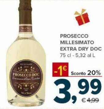 Todis Prosecco Millesimato Extra Dry DOC 75 cl offerta
