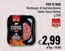 Famila PER TE BBQ Hamburger di Scottona Bovino Adulto Senza Glutine offerta