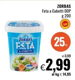 Famila ZORBAS Feta a Cubetti DOP offerta