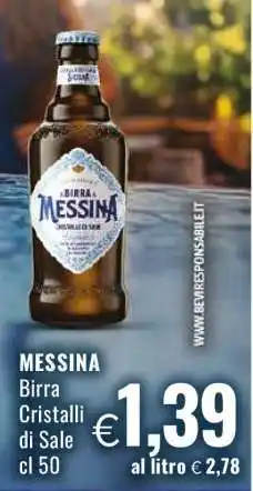 Famila MESSINA Birra Cristalli di Sale cl 50 offerta