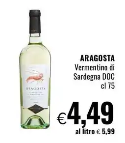 Famila ARAGOSTA Vermentino di Sardegna DOC offerta