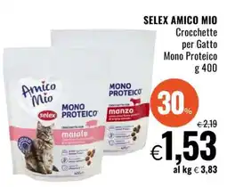 Famila SELEX AMICO MIO Crocchette per Gatto Mono Proteico g 400 offerta