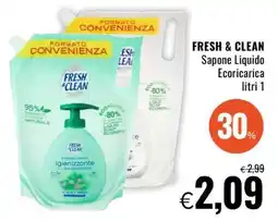 Famila FRESH & CLEAN Sapone Liquido Ecoricarica litri 1 offerta