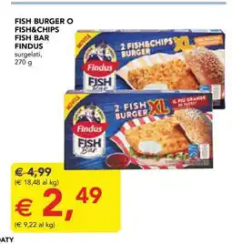 Esselunga FISH BURGER O FISH&CHIPS FISH BAR FINDUS offerta