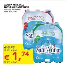 Esselunga Acqua Minerale Naturale Sant'Anna offerta