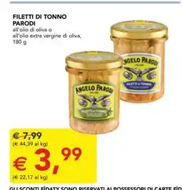 Esselunga Filetti di Tonno Parodi offerta