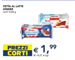 Esselunga Fetta al Latte Kinder offerta