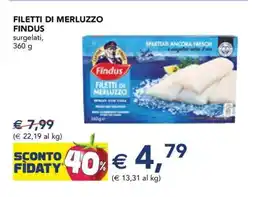 Esselunga Filetti di Merluzzo Findus offerta