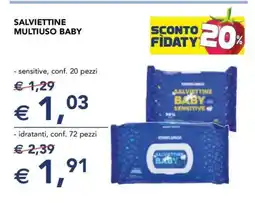 Esselunga SALVIETTINE MULTIUSO BABY - sensitive offerta
