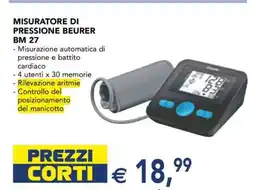 Esselunga MISURATORE DI PRESSIONE BEURER BM 27 offerta