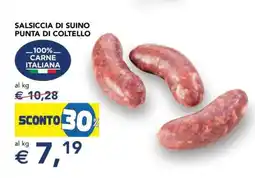 Esselunga Salsiccia di suino punta di coltello offerta