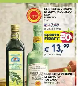 Esselunga OLIO EXTRA VERGINE DI OLIVA TAGGIASCO DOP MERANO offerta