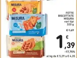 Spazio Conad Fette biscottate misura vari tipi offerta
