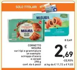 Spazio Conad Cornetto misura vari tipi e grammature offerta