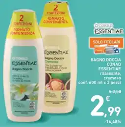 Spazio Conad Bagno doccia conad essentiae rilassante, cremoso offerta
