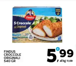Extra Supermercati Findus croccole originali offerta