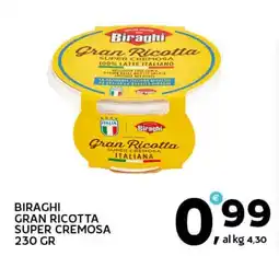 Extra Supermercati Biraghi gran ricotta super cremosa offerta