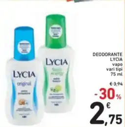 Spazio Conad Deodorante lycia vapo vari tipi offerta