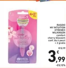 Spazio Conad Rasoio my intuition xtreme3 wilkinson comfort offerta