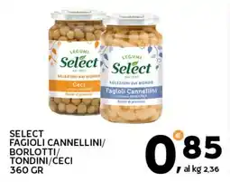 Extra Supermercati Select fagioli cannellini/ borlotti/ tondini/ceci offerta