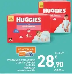 Spazio Conad Pannolini, mutandina ultra comfort Huggies megapack misure assortite offerta