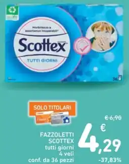 Spazio Conad Fazzoletti scottex tutti giorni 4 veli offerta