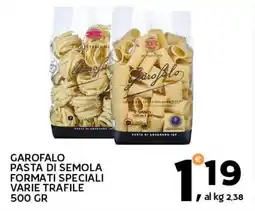 Extra Supermercati Garofalo pasta di semola formati speciali varie trafile offerta