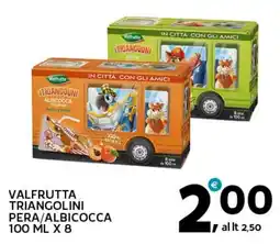 Extra Supermercati Valfrutta triangolini pera/albicocca offerta