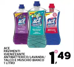 Extra Supermercati Ace pavimenti igienizzante antibatterico/lavanda/ talco e muschio bianco offerta