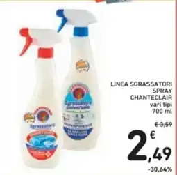 Spazio Conad Linea sgrassatori spray chanteclair vari tipi offerta