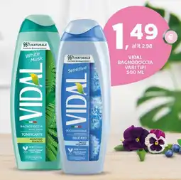 Extra Supermercati Vidal bagnodoccia vari tipi offerta