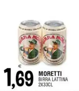 Al Discount Moretti birra lattina offerta