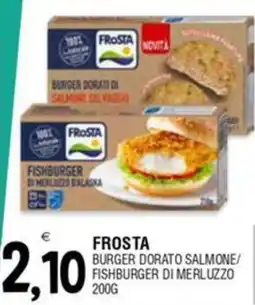 Al Discount Frosta burger dorato salmone/ fishburger di merluzzo offerta