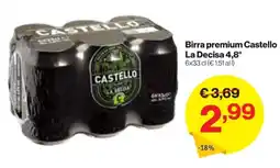 In'S Mercato Birra premium Castello La Decisa 4,8° offerta