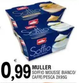 Al Discount Muller soffio mousse bianco/ caffe/pesca offerta
