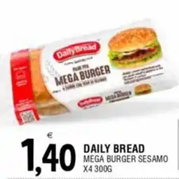 Al Discount Daily bread mega burger sesamo offerta
