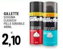 Al Discount Gillette schiuma classica/ pelle sensibile offerta