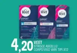 Al Discount Veet strisce ascelle/ corpo/viso vari tipi x12 offerta