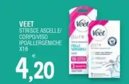 Al Discount Veet strisce ascelle/ corpo/viso ipoallergeniche offerta