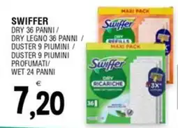 Al Discount Swiffer dry 36 panni / dry legno 36 panni / duster 9 piumini / duster 9 piumini profumati/ wet 24 panni offerta