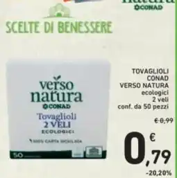 Spazio Conad Tovaglioli conad verso natura ecologici 2 veli offerta