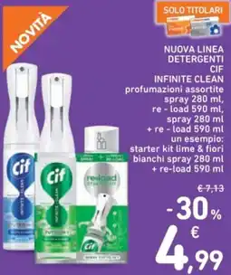 Spazio Conad Nuova linea detergenti cif infinite clean offerta